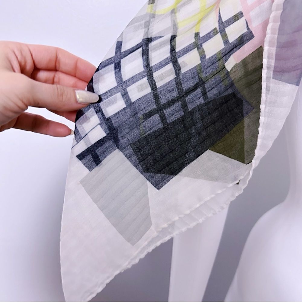 ᴇᴜᴄ ᴇᴍᴘᴏʀɪᴏ ᴀʀᴍᴀɴɪ ꜱɪʟᴋ/ᴄᴏᴛᴛᴏᴍ ʙʟᴇɴᴅ ʟɪɢʜᴛᴡᴇɪɢʜᴛ ɢᴇᴏᴍᴇᴛʀɪᴄ ꜱᴄᴀʀꜰ ꜰᴏᴜʟᴀʀᴅ - Picture 7 of 17